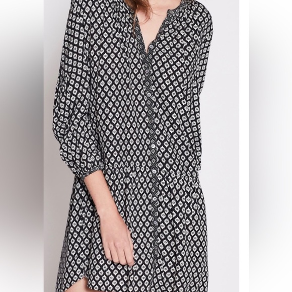 Joie Hagi Long-Sleeve Printed Short Dress - Picture 5 of 10